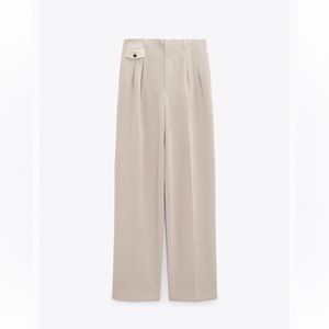 Cream wide leg pants (Zara)